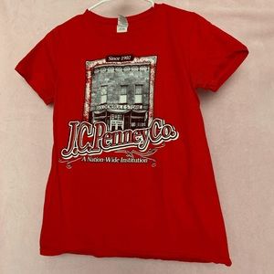 JCPenney Associate red t-shirt